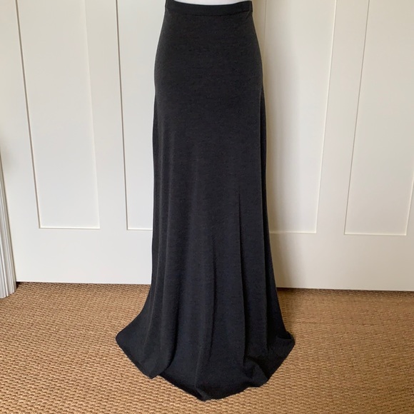 Vince Dresses & Skirts - VINCE WOOL MAXI SKIRT IN CHARCOAL FITTED SILHOUETTE WITH STRETCH SIZE XS